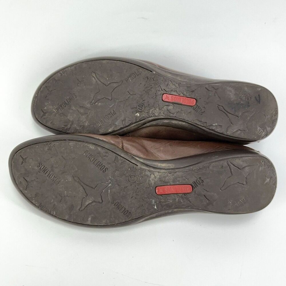 Women Pikolinos Brown Slip On Leather Loafer Mocassin Shoe Size 40 Made in Spain - Picture 9 of 9